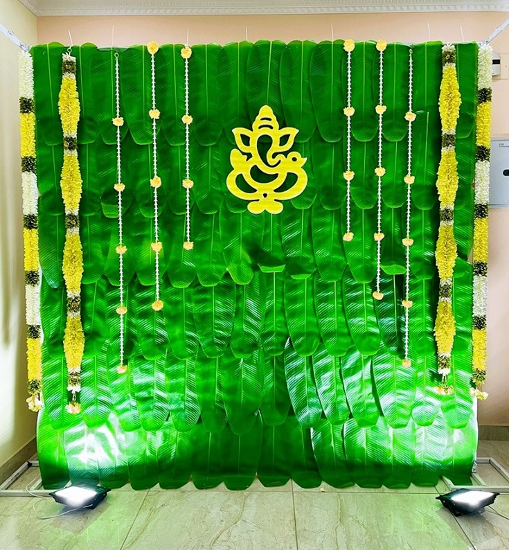 Banana Leaf Backdrop on rent in Chennai