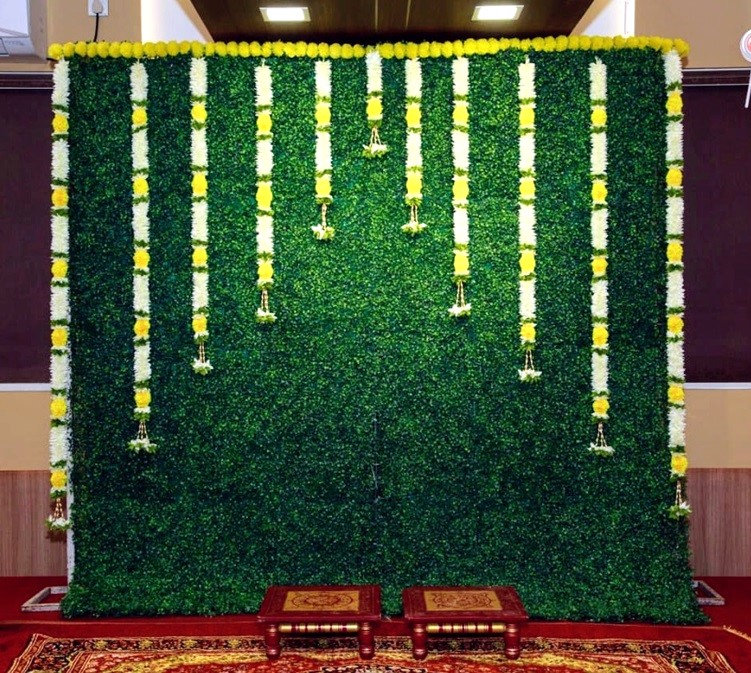 Garland Grass Backdrop on rent in Chennai