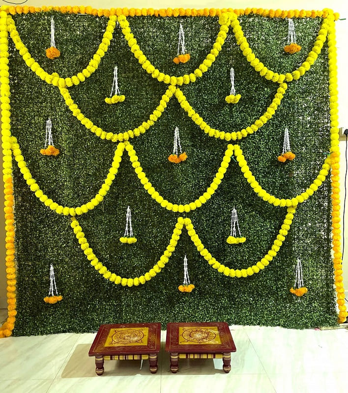Traditional Grass Backdrop on rent in Chennai