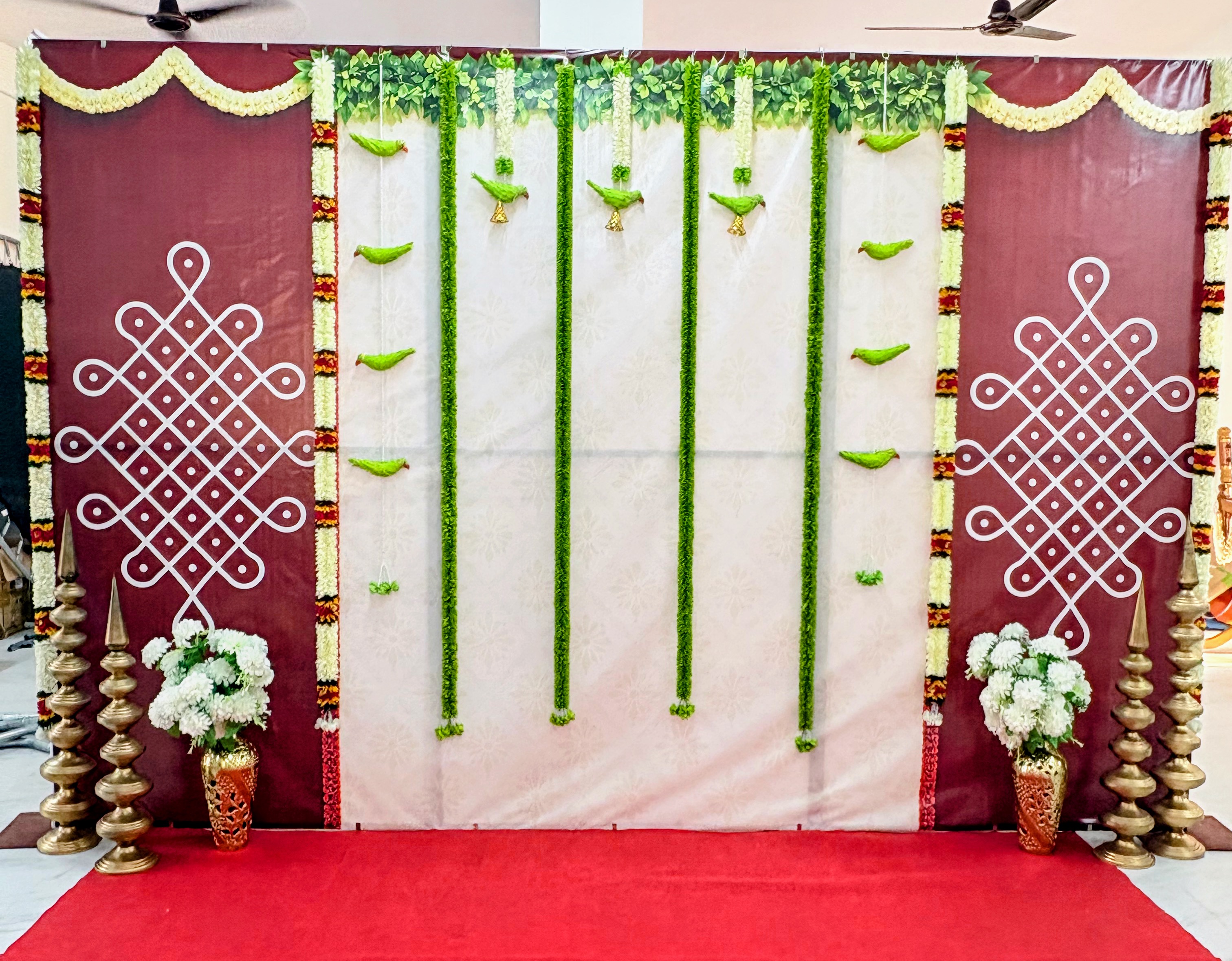 Traditional Kolam backdrop on rent in Chennai — photo 2