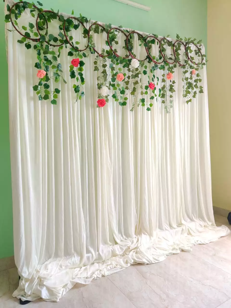 White Swan Backdrop on rent in Chennai