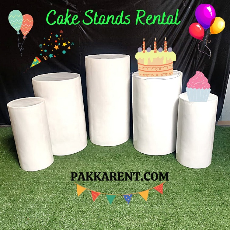 Cylindrical Cake Table on rent in Hyderabad