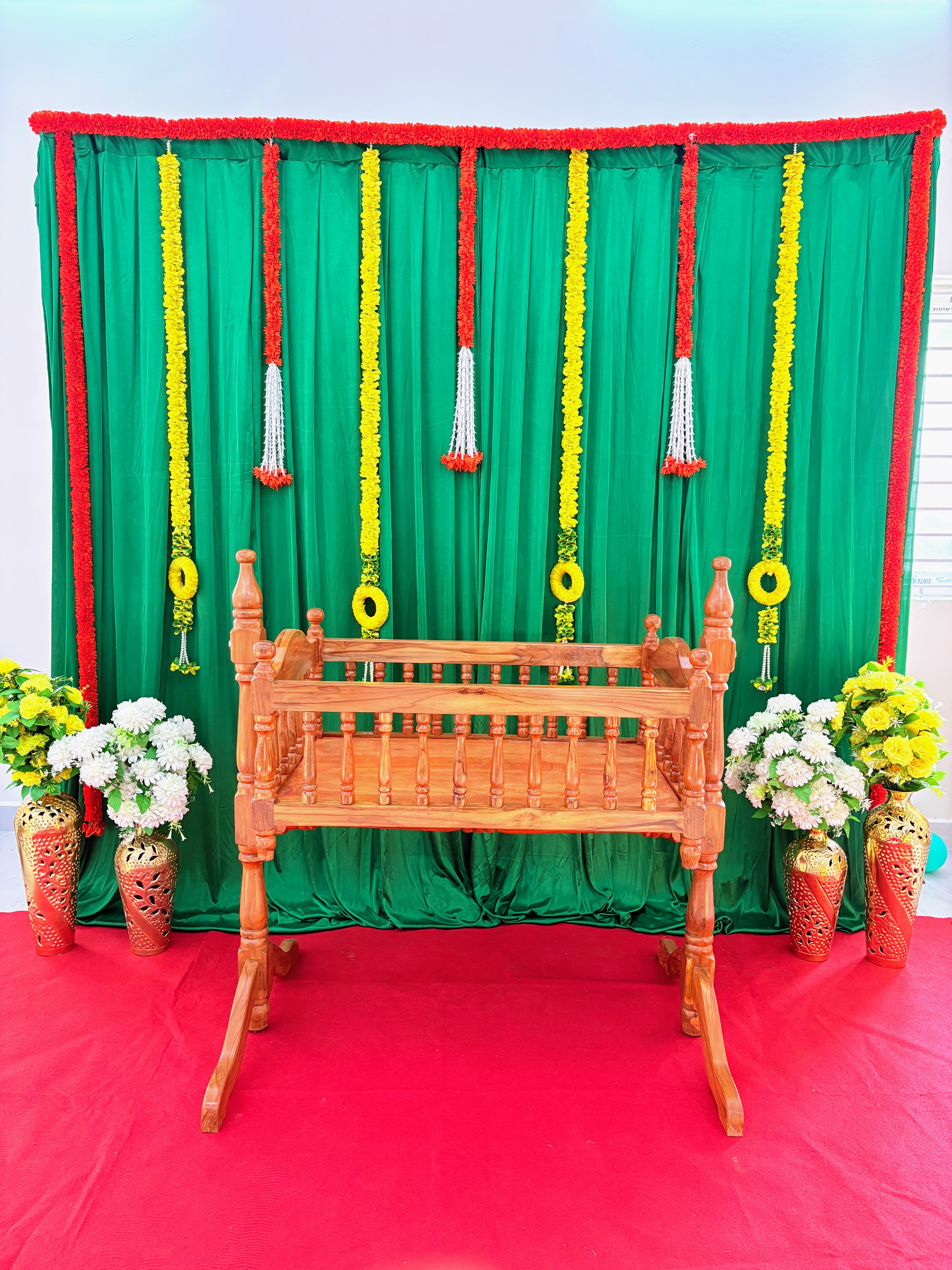 Classic Teak Cradle on rent in Bangalore