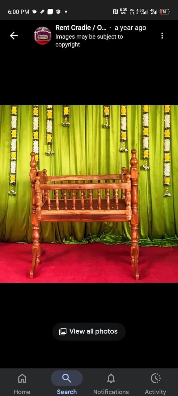Classic Teak Cradle on rent in Bangalore — photo 3