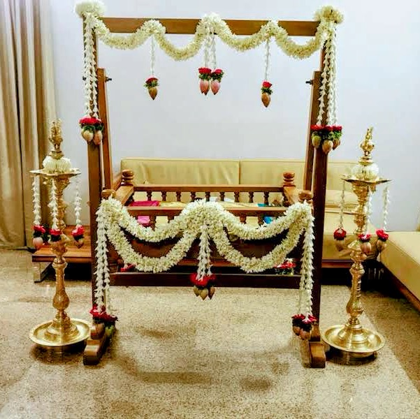 Traditional Teak Cradle on rent in Bangalore