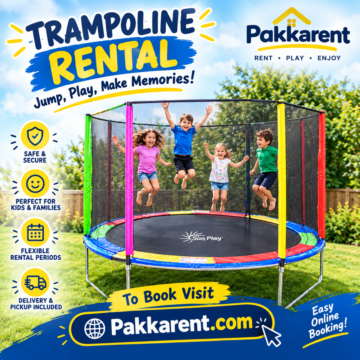 Trampoline rental - 12 feet on rent in Chennai — photo 2